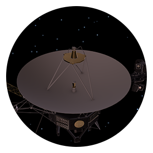 image of voyager's high gain antenna