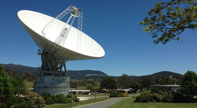DSS43 is a 70-meter-wide (230-feet-wide) radio antenna at the Deep Space Network