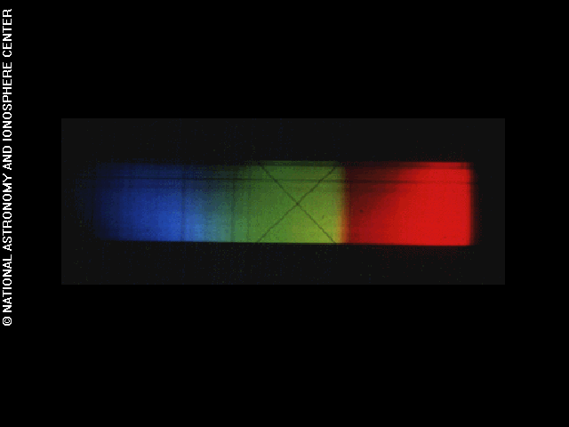 The solar spectrum image is one of the pictures electronically placed on the phonograph records which are carried onboard the Voyager 1 and 2 spacecraft. Credit: National Astronomy and Ionosphere Center, Cornell University (NAIC)