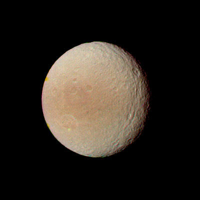 Saturn’s Moon Tethys. Note huge canyon system.