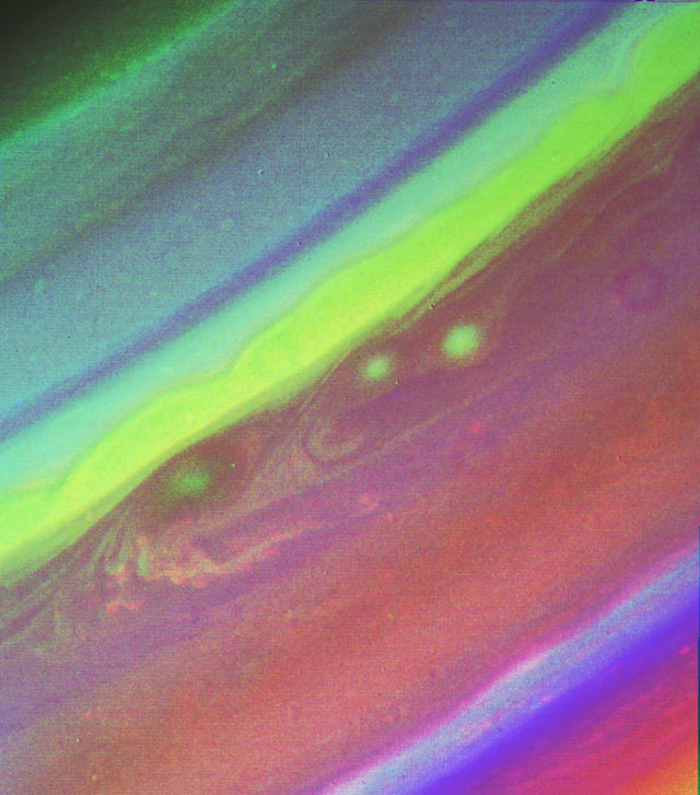Saturn’s Northern Hemisphere. Aug. 19, 1981. Range 4.4 million miles.