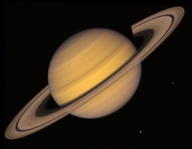 Saturn by Voyager 2.