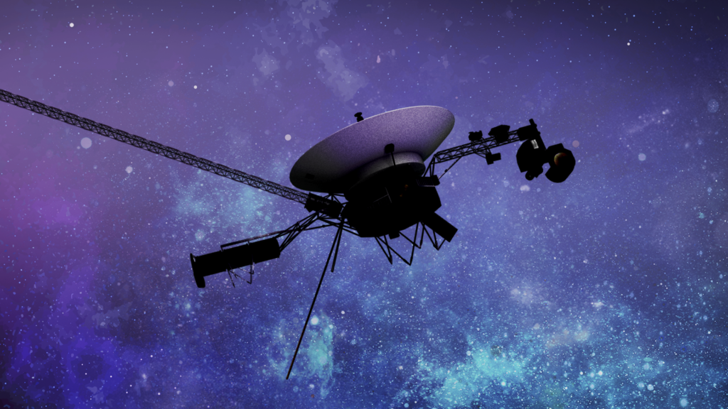 Artist’s illustration of one of the Voyager spacecraft. Credit: Caltech/NASA-JPL