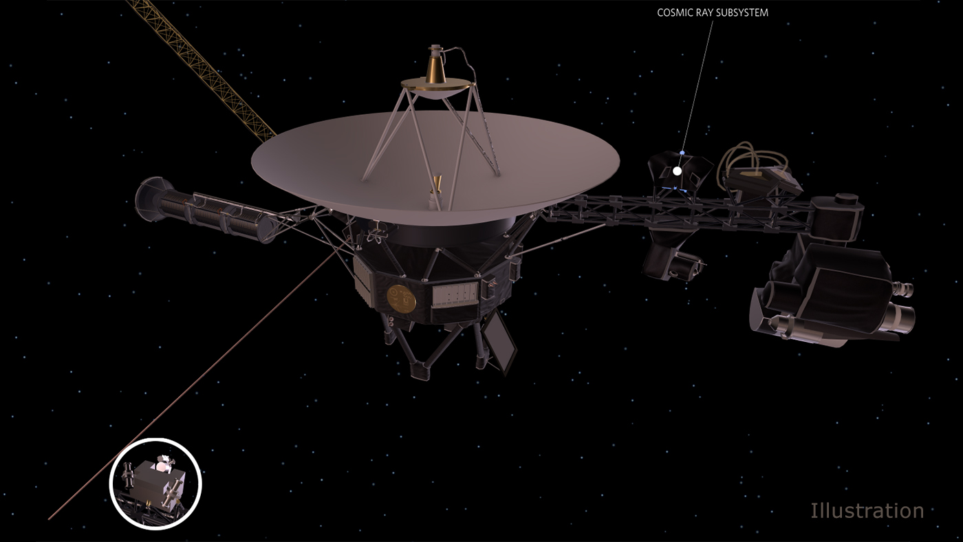 Artist's concept depicts one of NASA's Voyager spacecraft